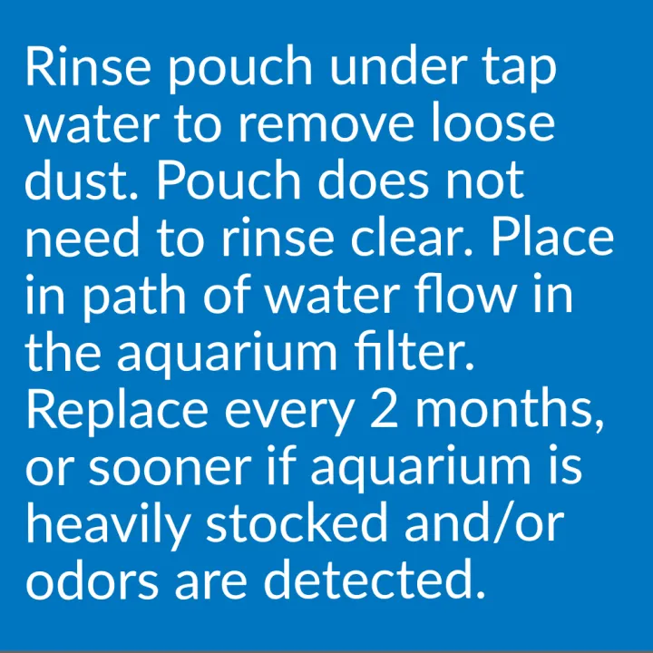 API filter pouch guide explaining rinsing and replacement for aquarium filtration